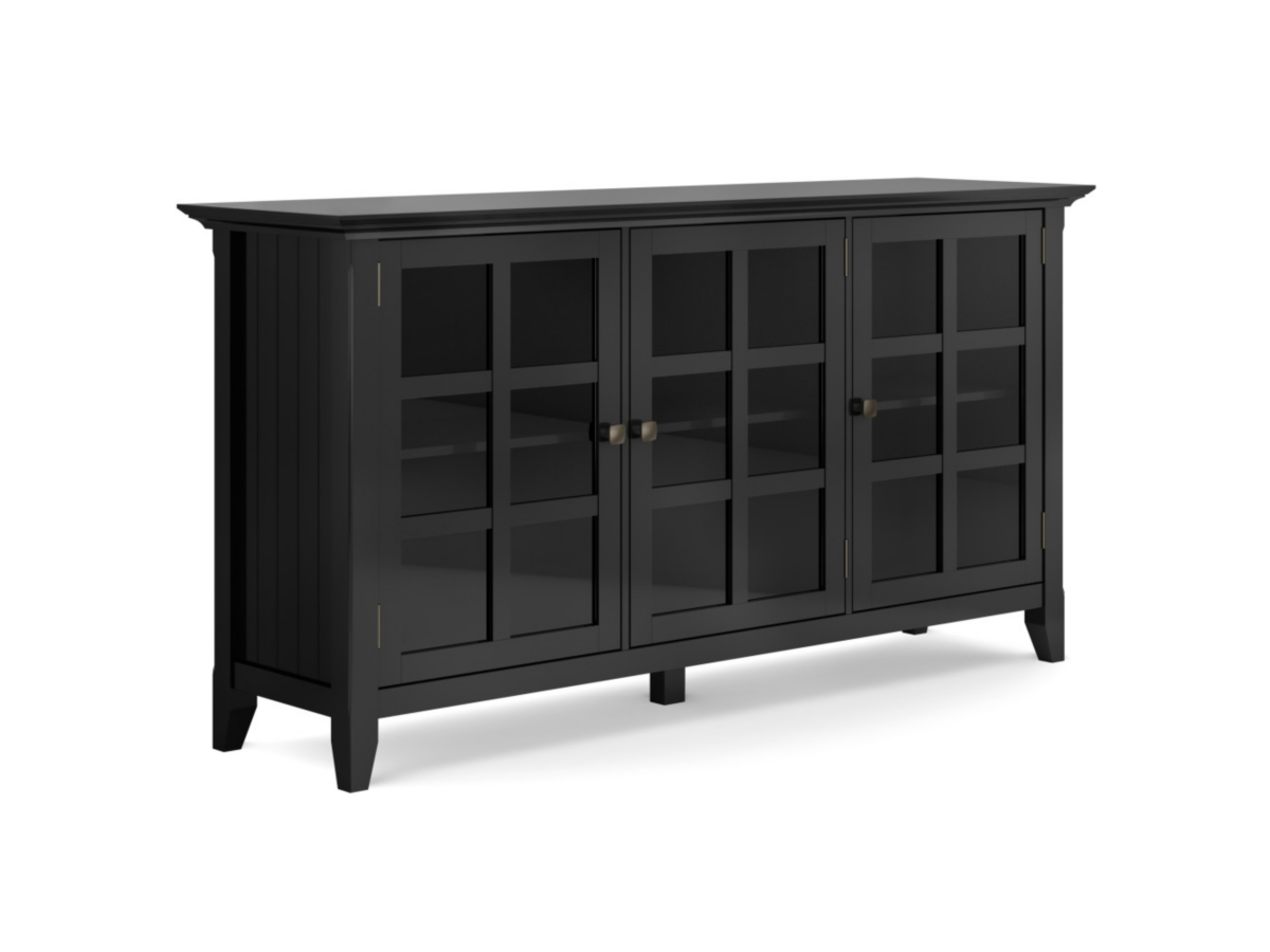 Acadian Black Storage Cabinet, Black, large