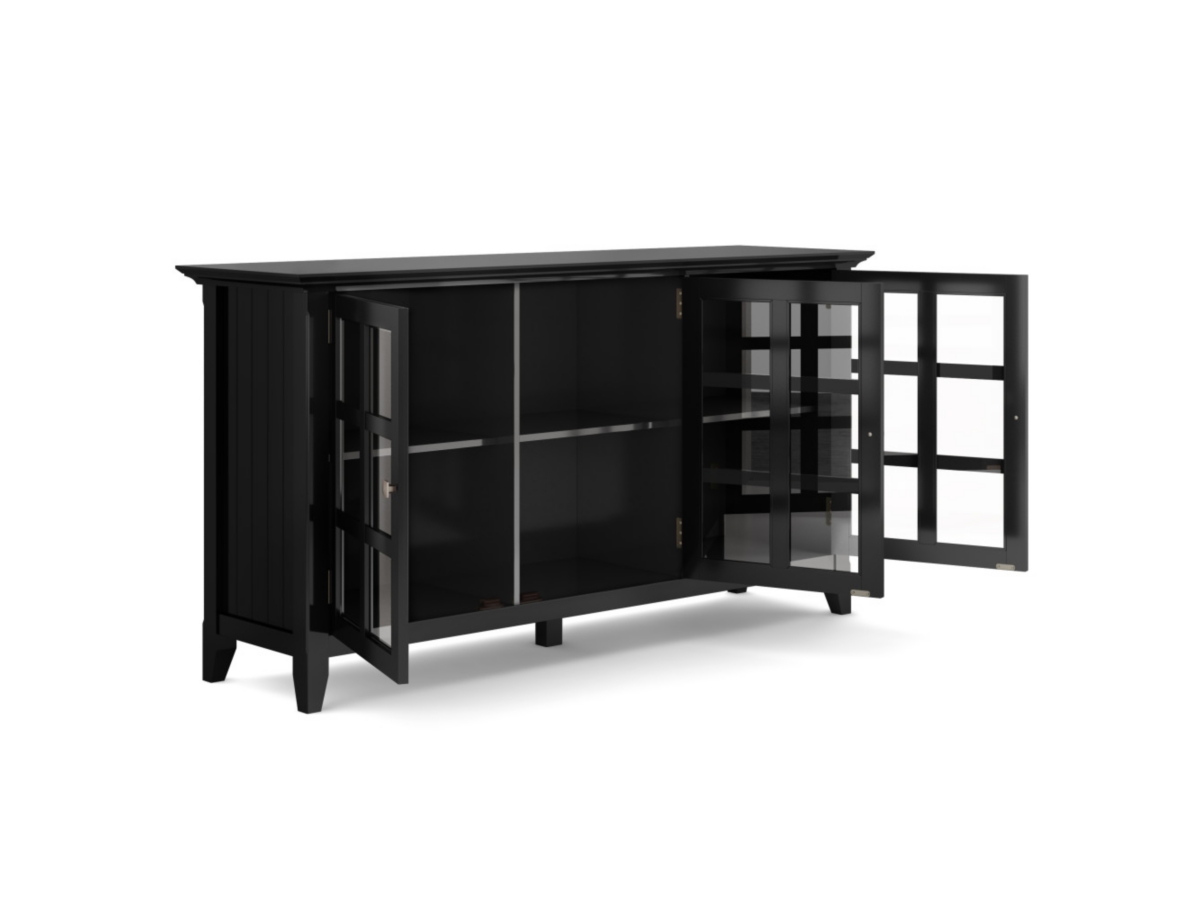 Acadian Black Storage Cabinet, Black, large