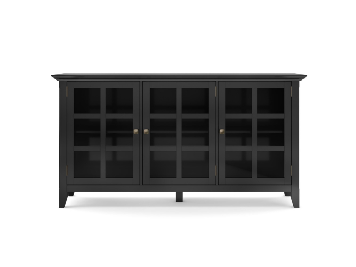 Acadian Black Storage Cabinet, Black, large