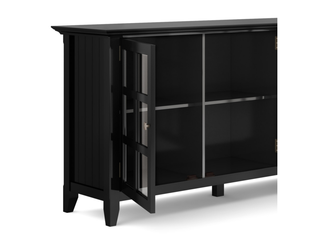 Acadian Black Storage Cabinet, Black, large