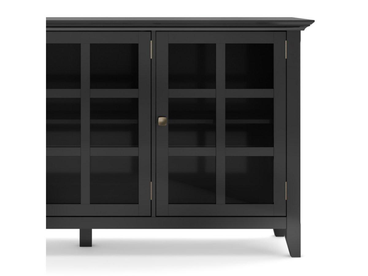 Acadian Black Storage Cabinet, Black, large