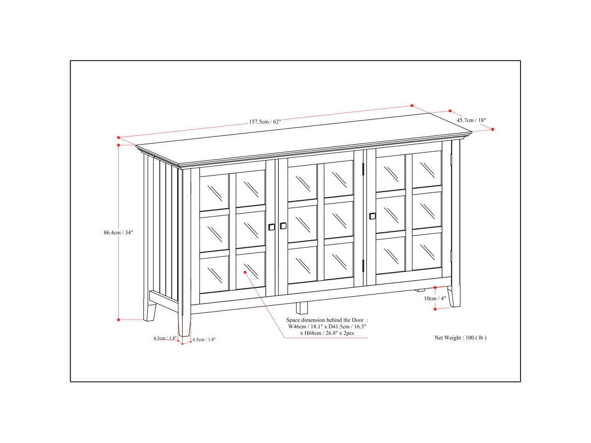 Acadian Rustic Brown Storage Cabinet, Brown, large