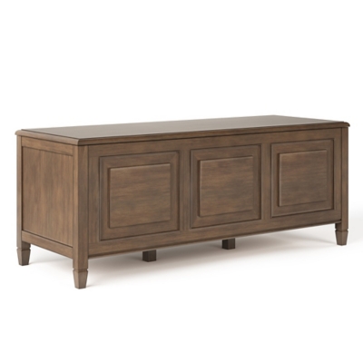 Connaught Brown Storage Bench Trunk, Brown, large