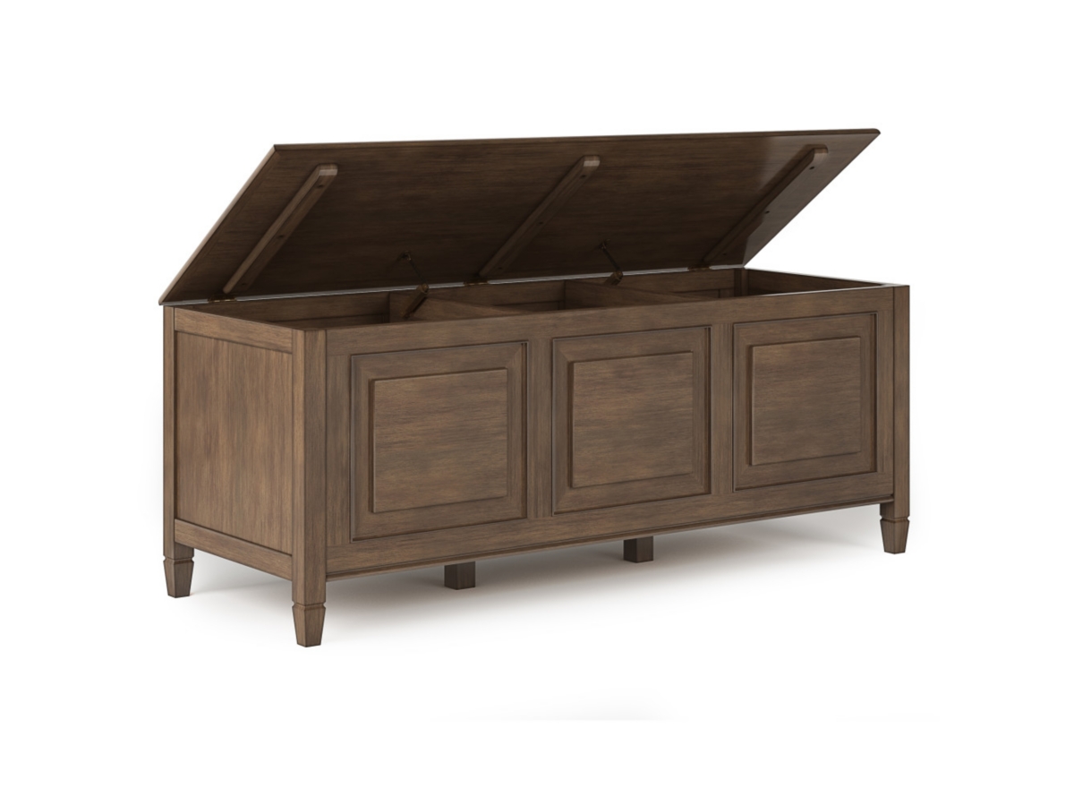 Connaught Brown Storage Bench Trunk, Brown, large