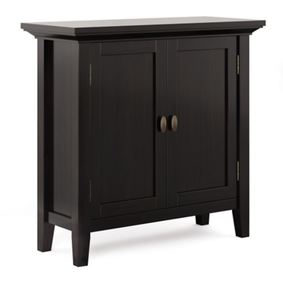 Redmond Rustic Brown Low Storage Cabinet, Dark Brown, large