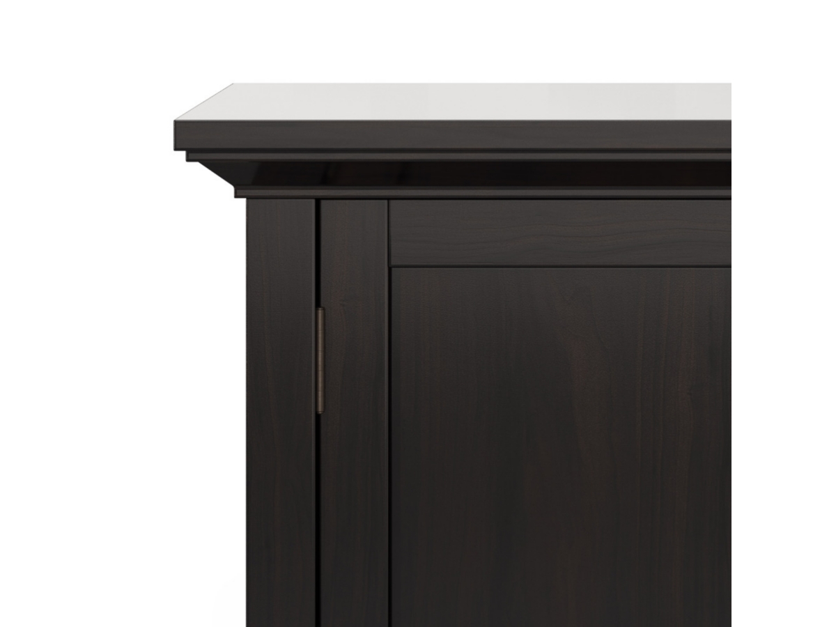 Redmond Rustic Brown Low Storage Cabinet, Dark Brown, large