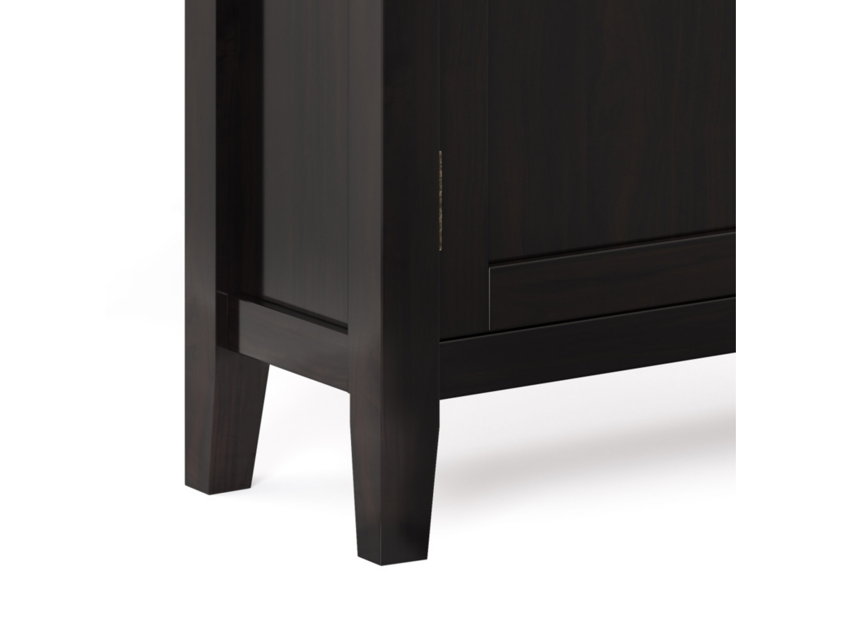 Redmond Rustic Brown Low Storage Cabinet, Dark Brown, large