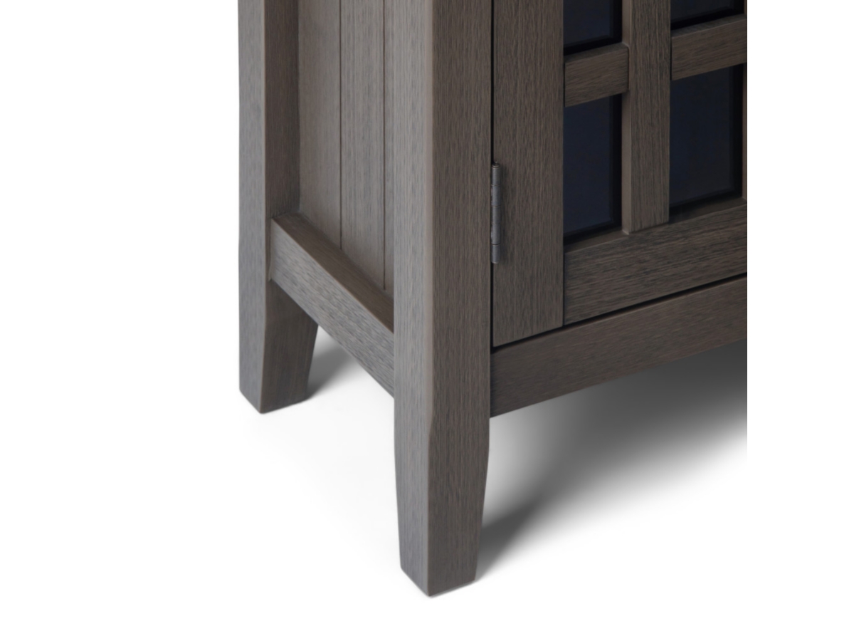 Bedford Rustic Gray Storage Media Cabinet, Gray, large