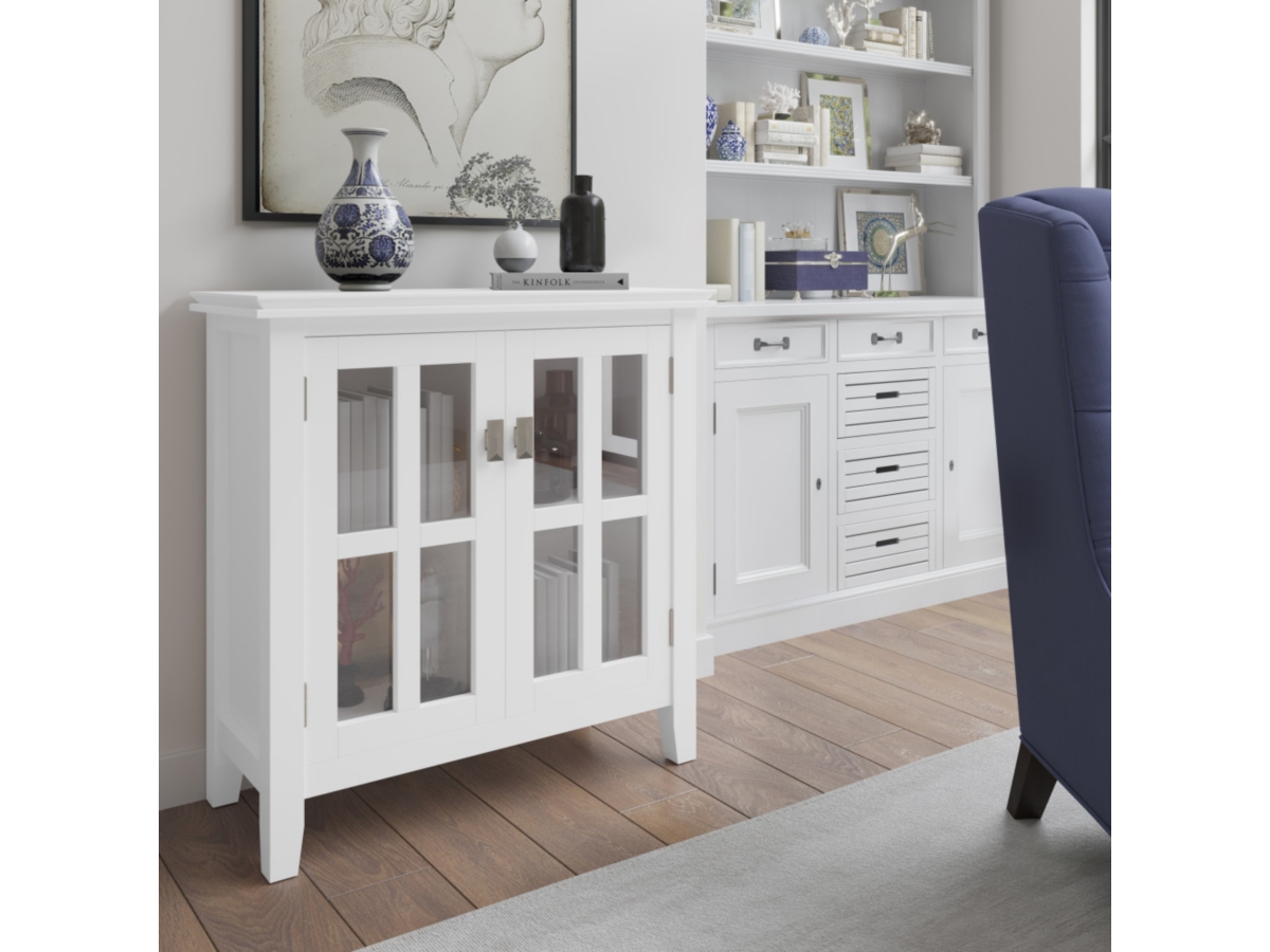 Artisan Low Storage White Cabinet, White, large
