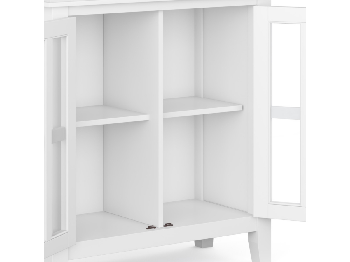 <週末価格>3ドア Low Cabinet 白　*送料込み Artisan SOLID WOOD 30 inch Wide Transitional Low Storage Cabinet