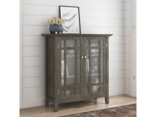 Bedford SOLID WOOD 39 inch Wide Transitional Medium Storage Cabinet in Farmhouse Grey