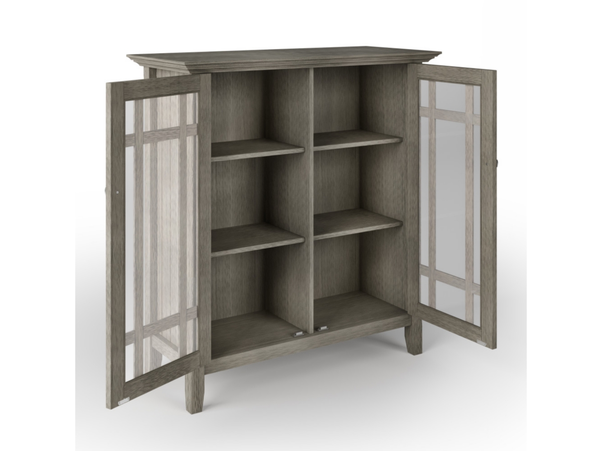 Bedford Rustic Gray Storage Cabinet, Gray, large