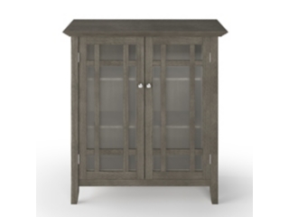 Bedford SOLID WOOD 39 inch Wide Transitional Medium Storage Cabinet in Farmhouse Grey