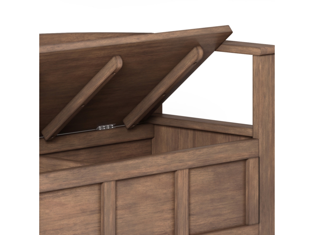 Adams Rustic Brown Entryway Storage Bench, Rustic Natural Aged Brown, large