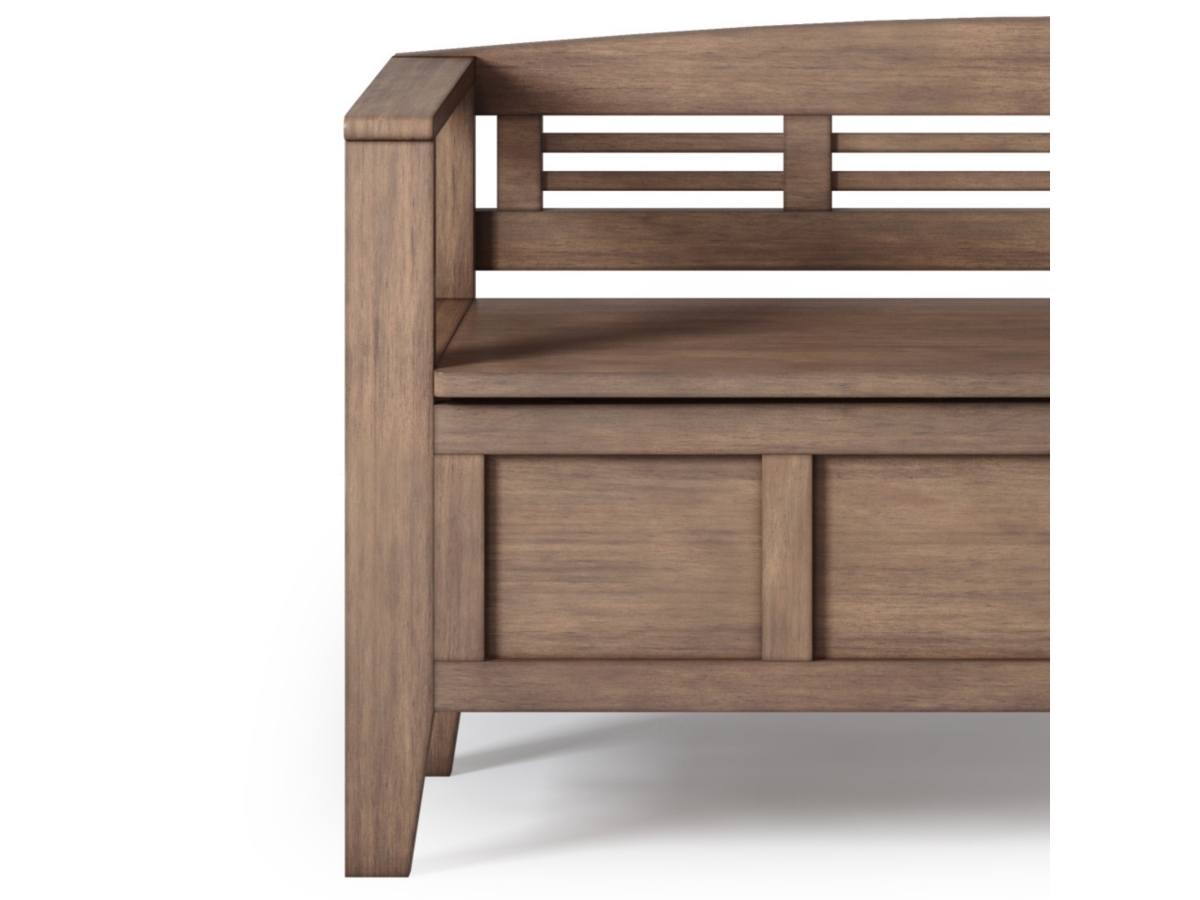 Adams Rustic Brown Entryway Storage Bench, Rustic Natural Aged Brown, large