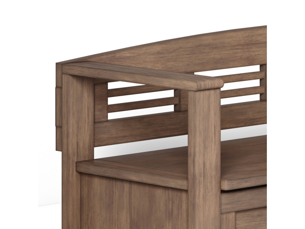 Adams Rustic Brown Entryway Storage Bench, Rustic Natural Aged Brown, large