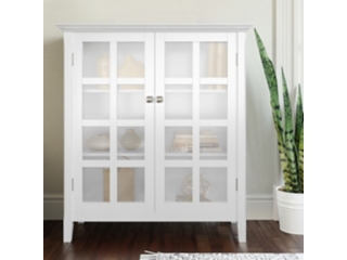 Acadian SOLID WOOD 39 inch Wide Transitional Medium Storage Cabinet in White