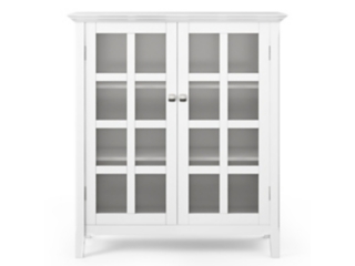 Acadian SOLID WOOD 39 inch Wide Transitional Medium Storage Cabinet in White