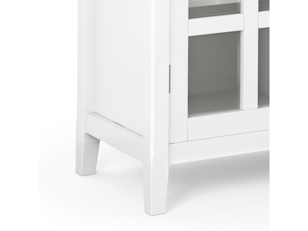 Acadian Rustic White Storage Cabinet, White, large