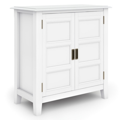 Burlington White Storage Cabinet, White, large