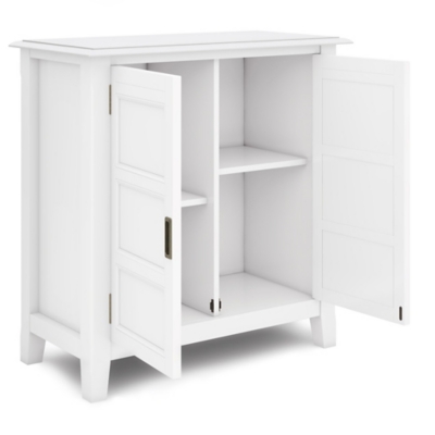 Burlington White Storage Cabinet, White, large