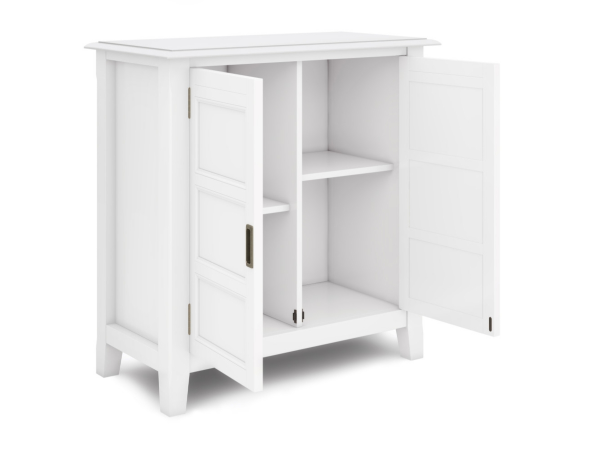 Burlington White Storage Cabinet, White, large
