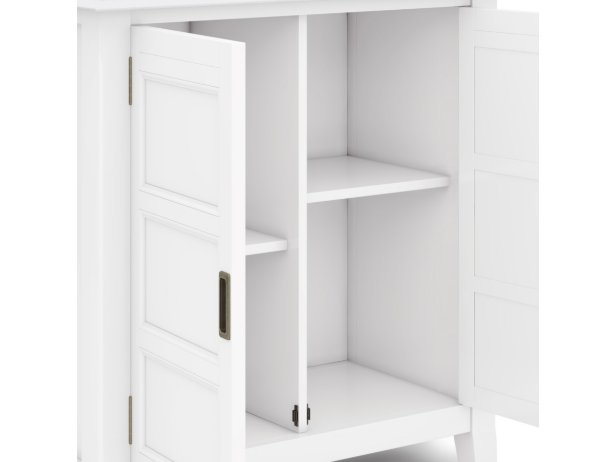 Burlington White Storage Cabinet, White, large