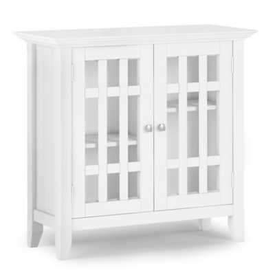 Bedford Rustic White Storage Cabinet, White, large