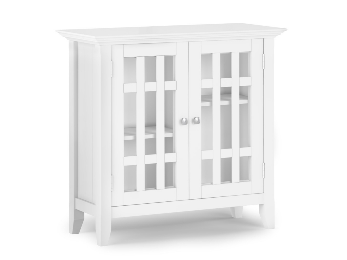 Bedford Rustic White Storage Cabinet, White, large