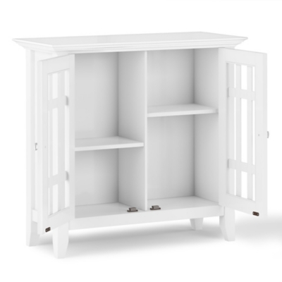 Bedford Rustic White Storage Cabinet, White, large