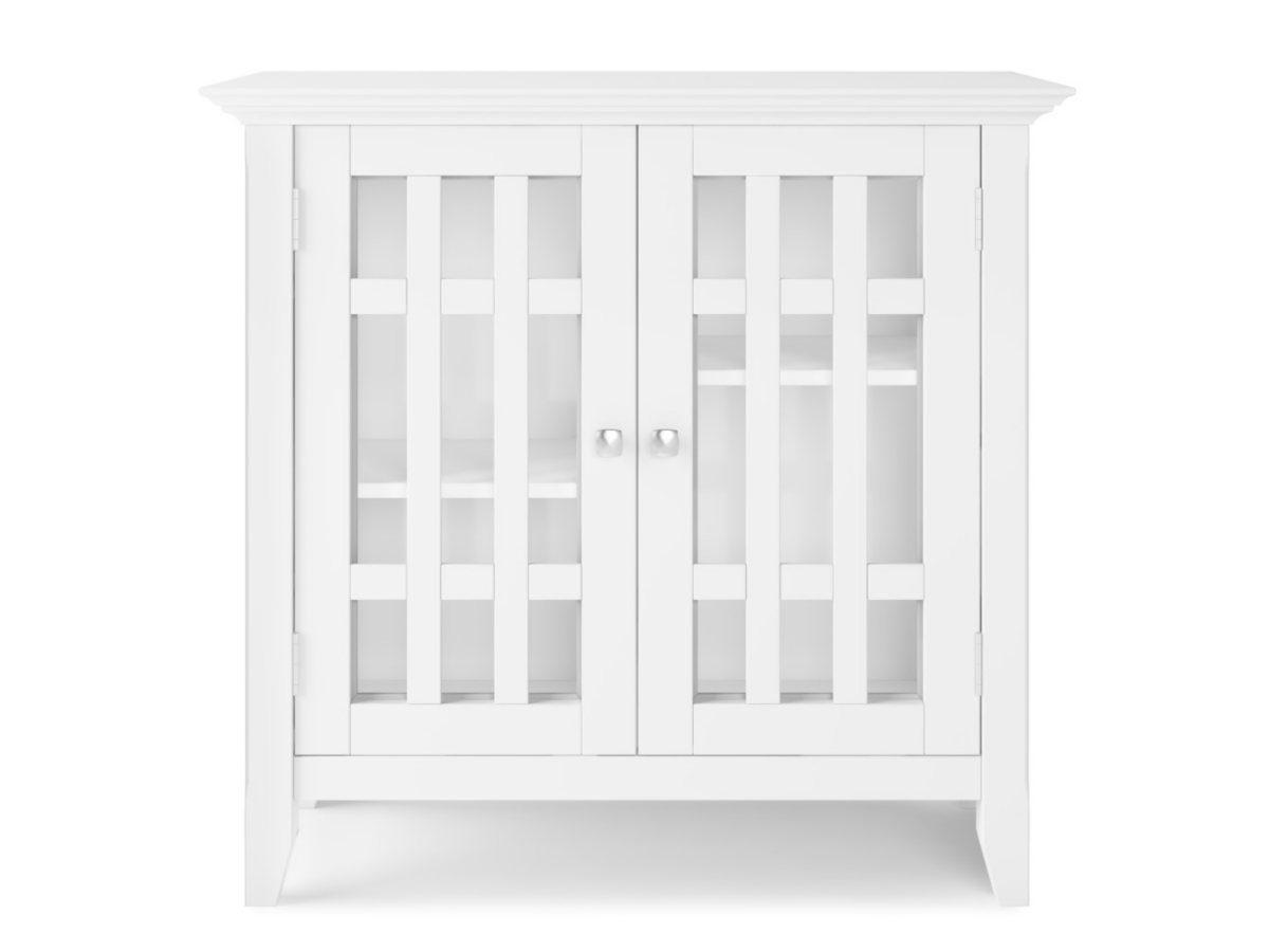 Bedford Rustic White Storage Cabinet, White, large