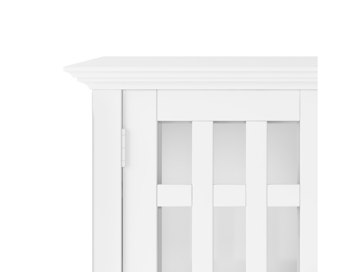 Bedford Rustic White Storage Cabinet, White, large