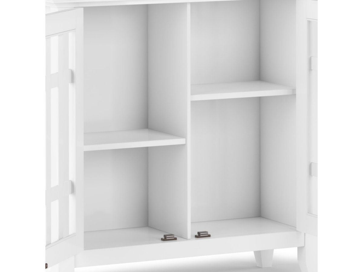 Bedford Rustic White Storage Cabinet, White, large