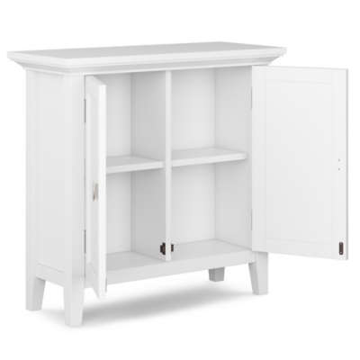 Redmond Rustic White Storage Cabinet, White, large