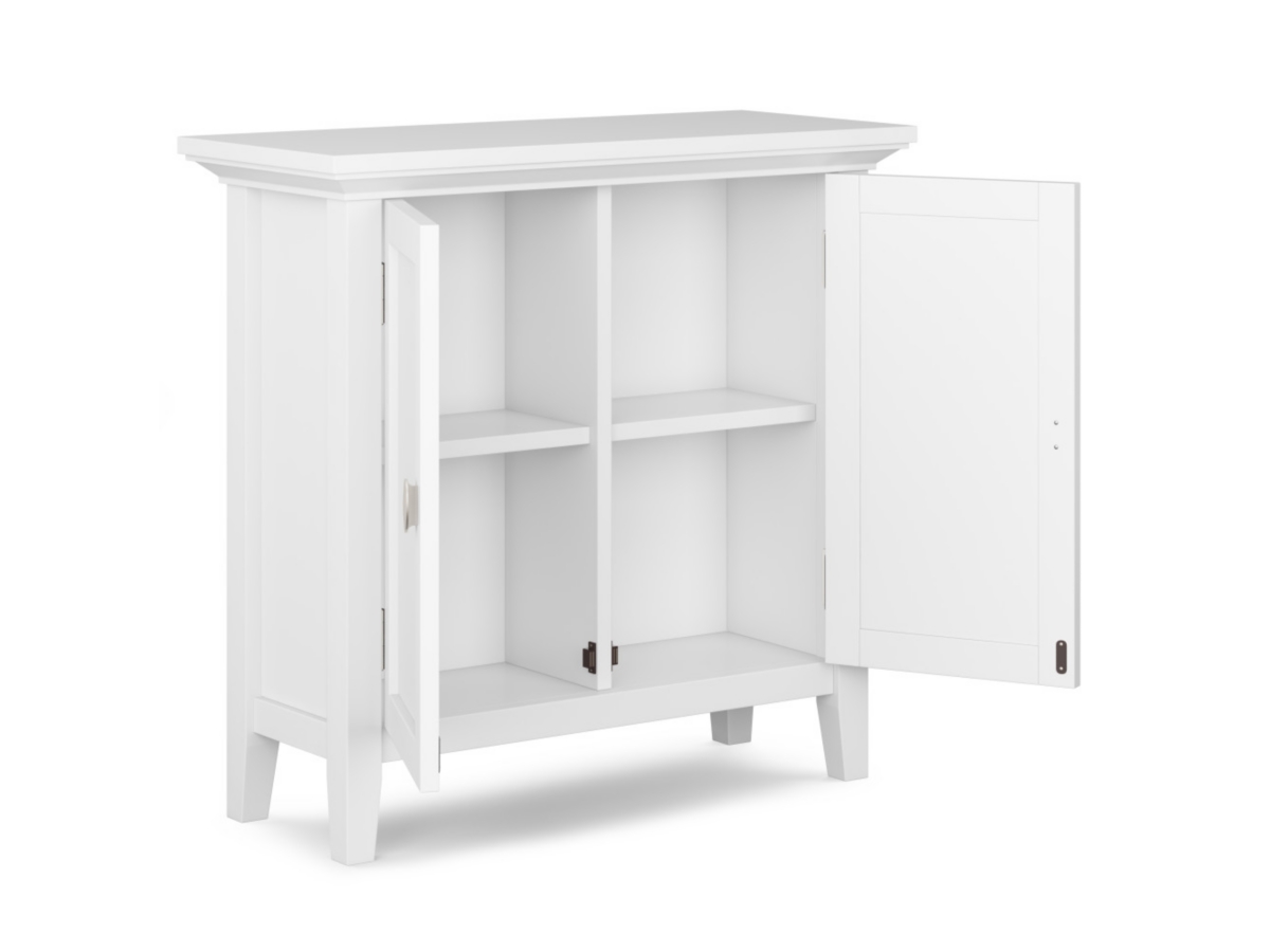 Redmond Rustic White Storage Cabinet, White, large