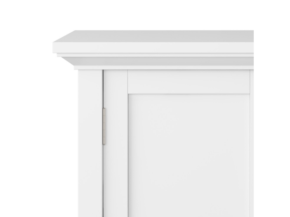 Redmond Rustic White Storage Cabinet, White, large