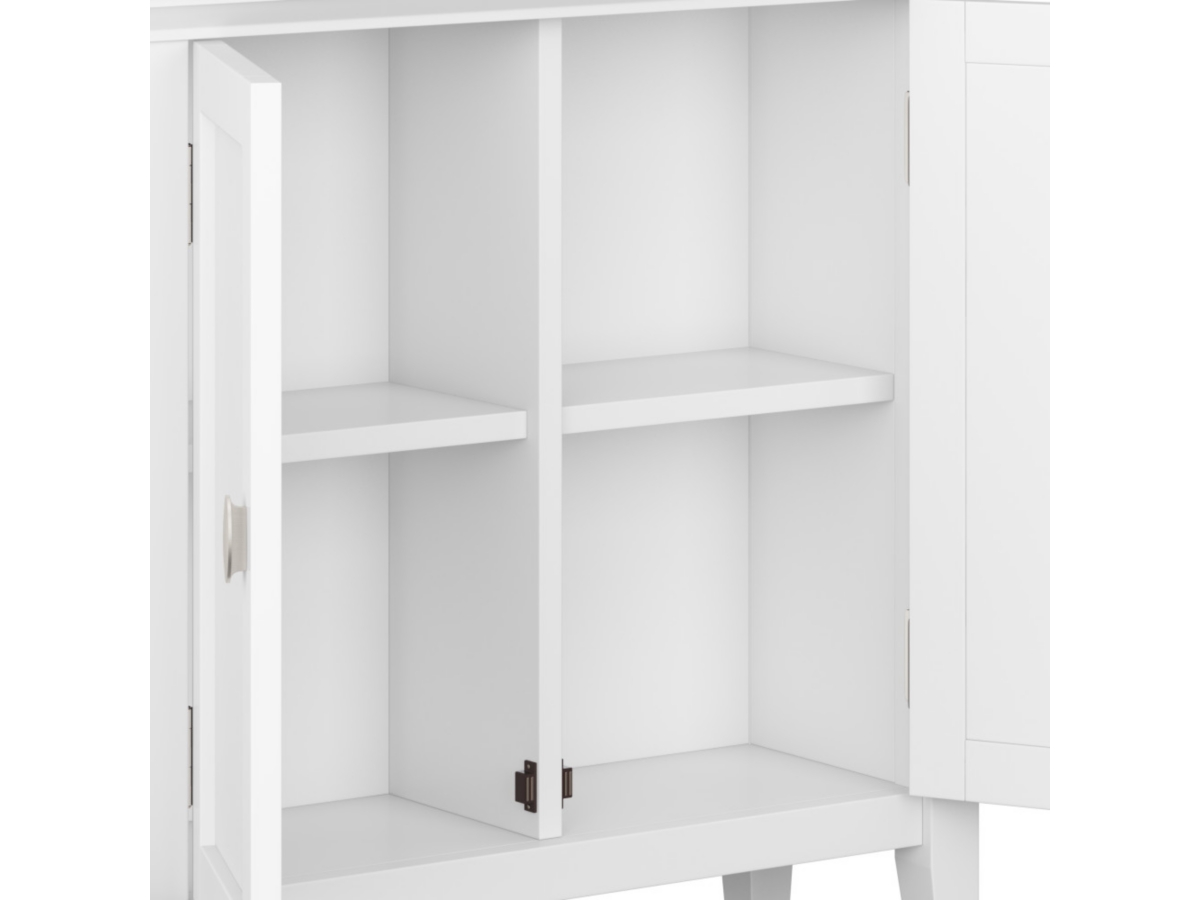 Redmond Rustic White Storage Cabinet, White, large