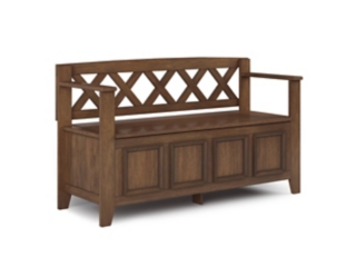 Amherst Rustic Entryway Storage Bench