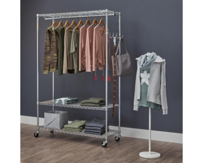 Heavy Duty 3 Tier Laundry Rack- Stainless Steel Clothing Shelf For