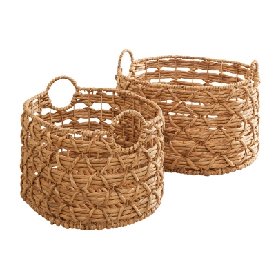 Camila 2-Piece Assorted Stackable Oval Basket Set (Size Medium and Large), , large