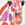 Kids Giraffe Red Purple Watercolor Canvas Wall Art By Kait Roberts, 30 X 40, , swatch