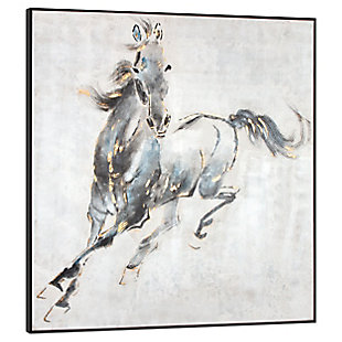 Prancing Stallion Hand Painted 40"x40" Canvas, , large