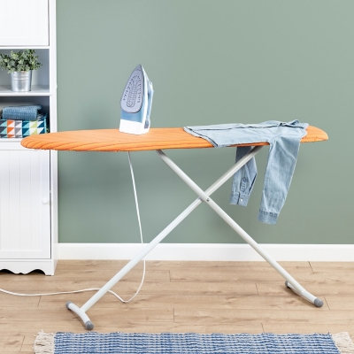Honey-Can-Do Collapsible Ironing Board With Sturdy T-Legs, Orange