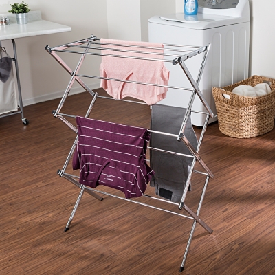 Chrome 3-Tier Folding Accordion Drying Rack