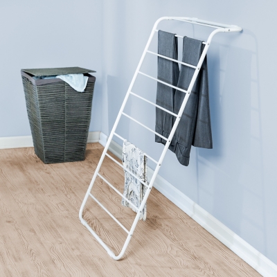 A600015909 Honey-Can-Do Leaning Clothes Drying Rack, White sku A600015909