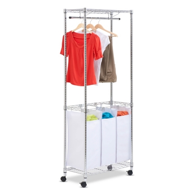 A600015921 Honey-Can-Do Urban Triple Laundry Center, White sku A600015921