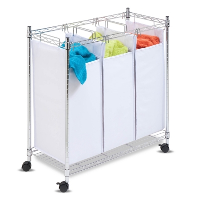 Honey-Can-Do Urban Triple Laundry Sorter, , rollover