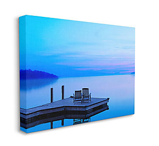 Lake Landscape Photograph 30x40 Canvas Wall Art, Blue, large