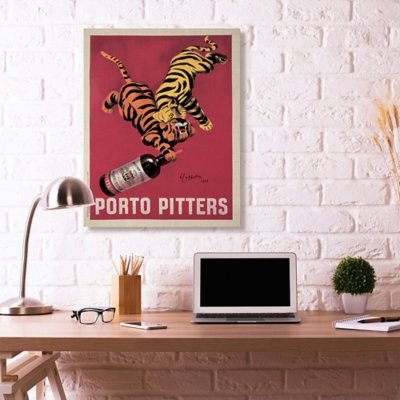 Porto Pitters Vintage 36x48 Canvas Wall Art, Red, rollover