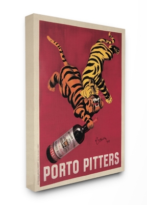 Porto Pitters Vintage 36x48 Canvas Wall Art, Red, large